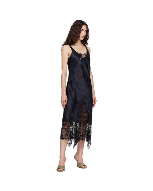 Collina Strada Black Anemone Midi Dress