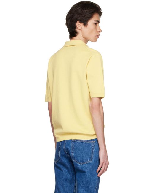 Norse Projects Orange Yellow Leif Polo for men