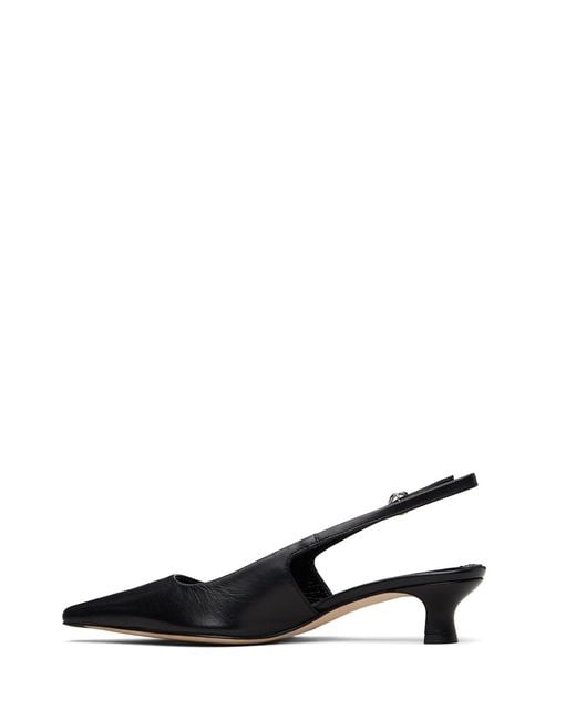 Aeyde Black Catrina Slingback Heels