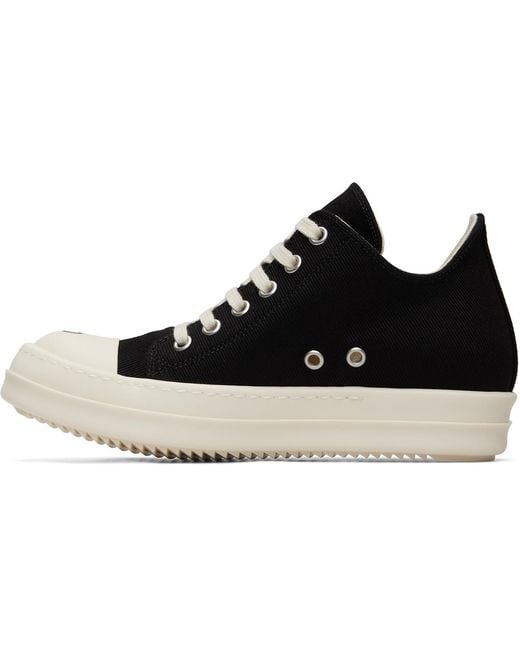 Rick Owens Black Tower Low Sneaks Sneakers