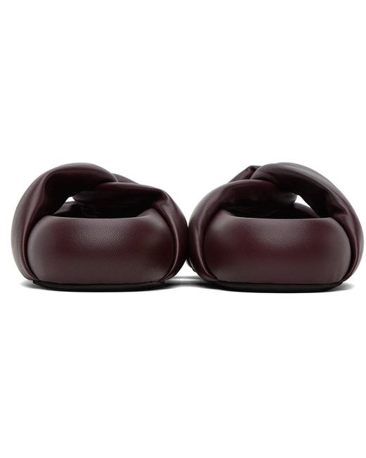 Marni Black Burgundy Tie Sandals