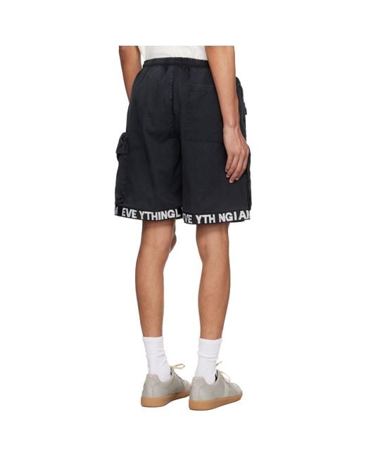 RIVINGTON roi Rebis Black Left Out Shorts for men