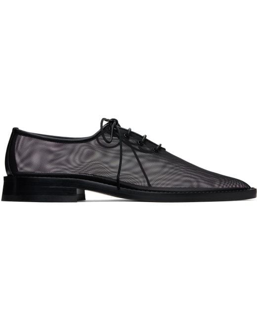 Victoria Beckham ブラック メッシュ レースアップダービー Black