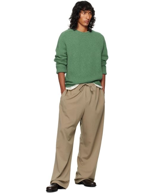 ボトムスその他 The Row Taupe cotton trousers The Row Taupe Donatello Trousers in Natural for Men | Lyst UK