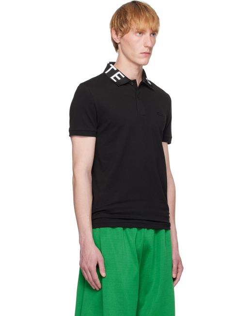 メンズ Lacoste ブラック Branded スリムフィット ポロシャツ Black