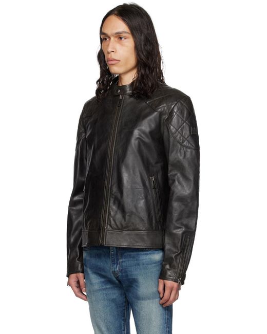 Belstaff Black Legacy Outlaw Leather Jacket for men