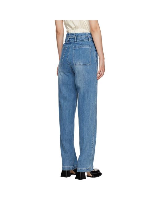 ShuShu/Tong Ssense Exclusive Blue Double Layer Jeans