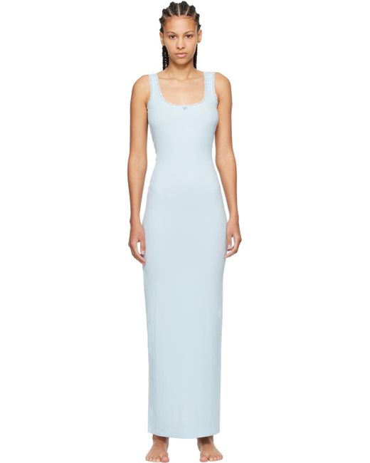 Robe Longue Bleue Skims en coloris Black