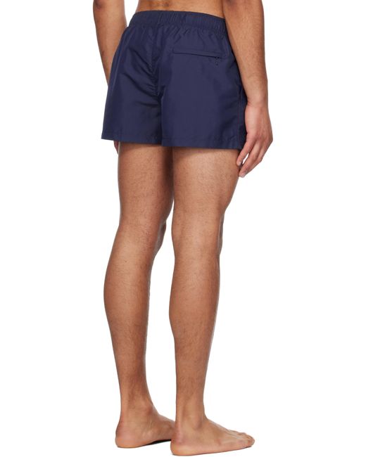 Versace Blue Embroidered Medusa Swim Shorts for men