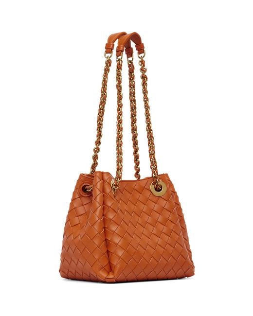 Bottega Veneta Brown Small Parachute Chain Bag