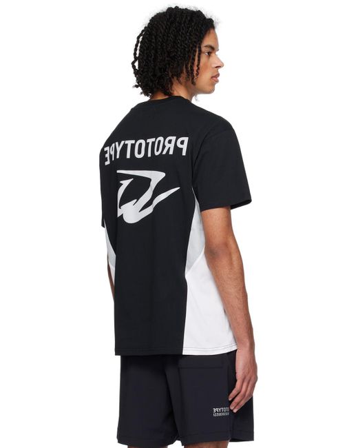 T-shirt noir à texte et logo imprimés Izzue pour homme en coloris Black