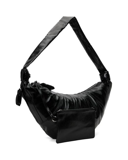 Lemaire Black Large Croissant Bag for men