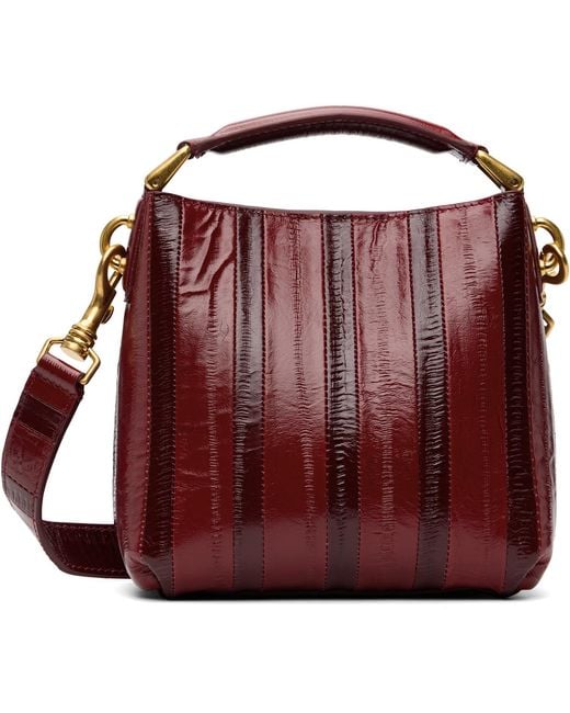 Dries Van Noten Red Small Leather Crossbody Bag