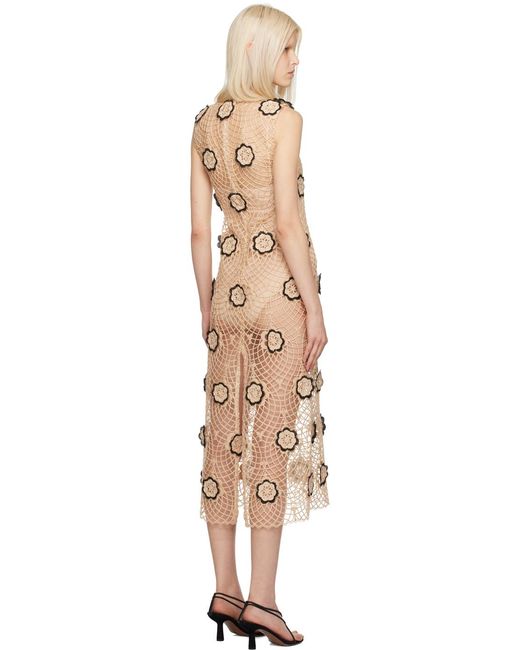 Robe Midi Zelle Et Noir Beaufille en coloris Black