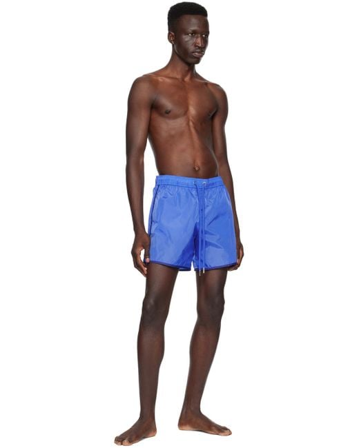 Moncler Blue Patch Swim Shorts for men