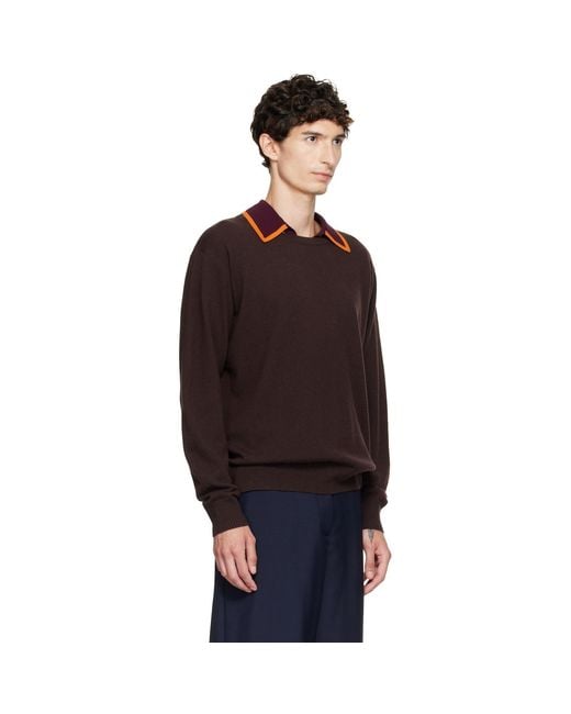 Dries Van Noten Red Cashmere Sweater for men