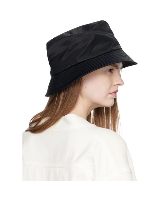 Sacai Black Single Brim Pocket Bucket Hat