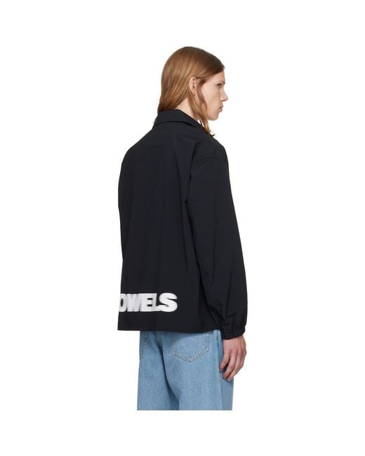 vowels Blue Coach Jacket for men