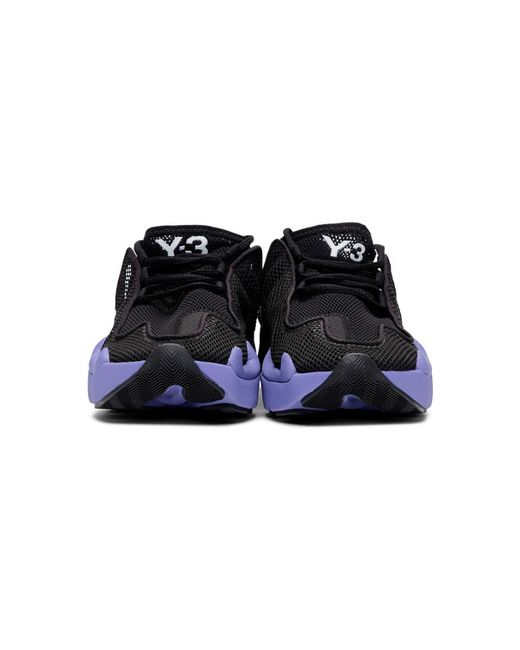Y-3 Black And Purple Ren Sneakers for 