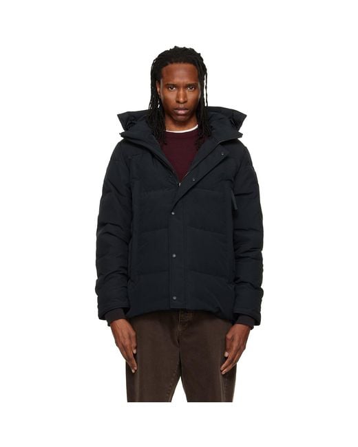 Canada Goose Black Wyndham Down Coat for men
