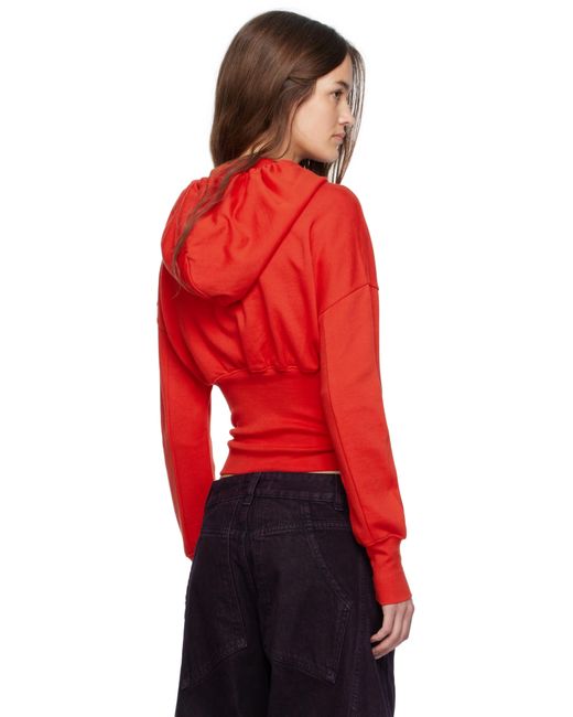 Eckhaus Latta Red Snatched Hoodie