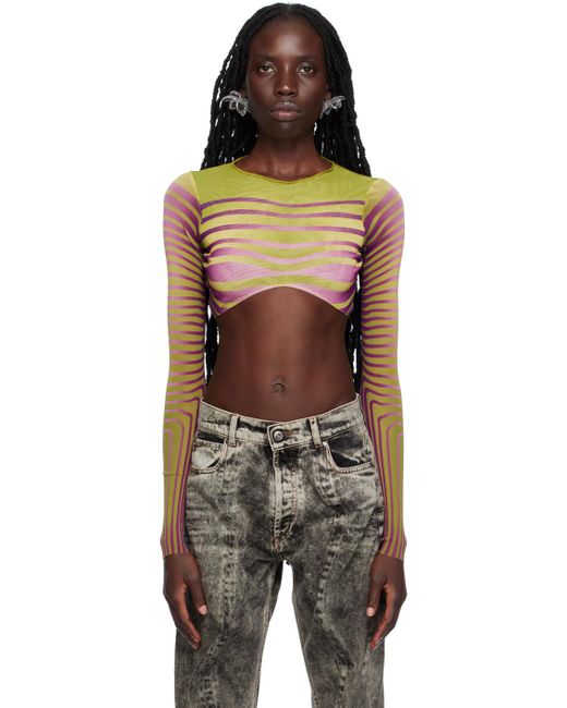 Jean Paul Gaultier Green & Purple 'the Body Morphing Crop' Long