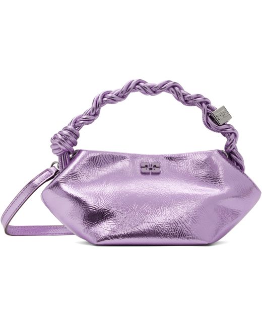 Ganni パープル ミニ Bou メタリック バッグ Purple