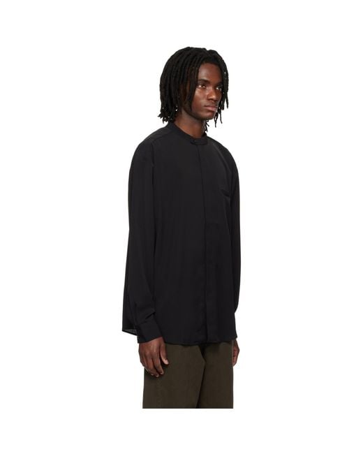 Entire studios Black Mao Dart Shirt for men