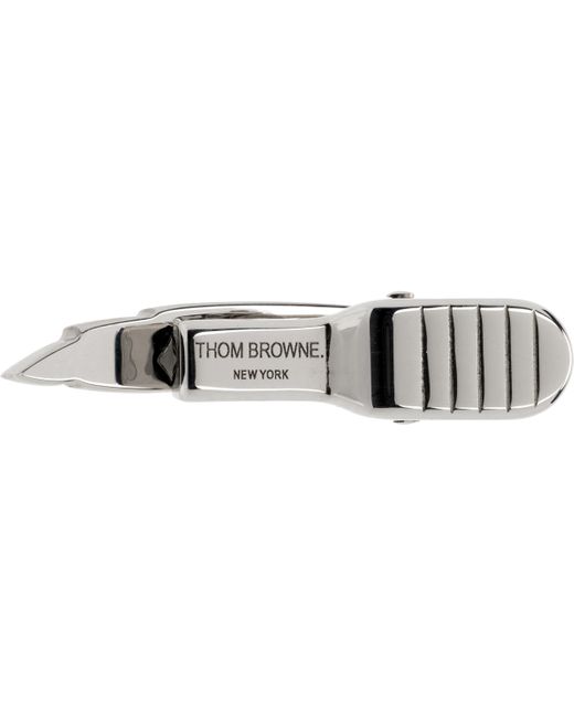 Thom Browne Black Feather Tie Bar for men