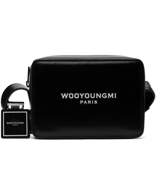 Mini sac noir à étiquette et ferrure à logo carrées Wooyoungmi pour homme en coloris Black