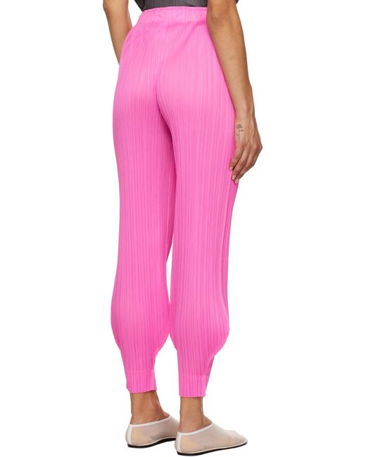 Pleats Please Issey Miyake Pink Monthly Colors October Trousers