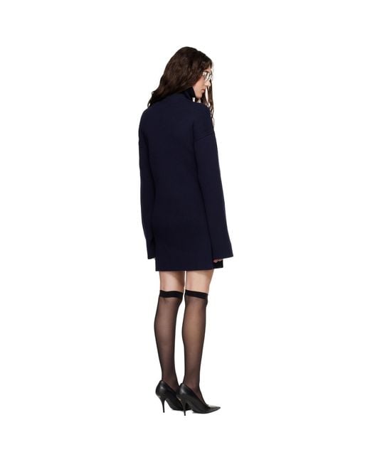 Balenciaga Blue Pinched Minidress