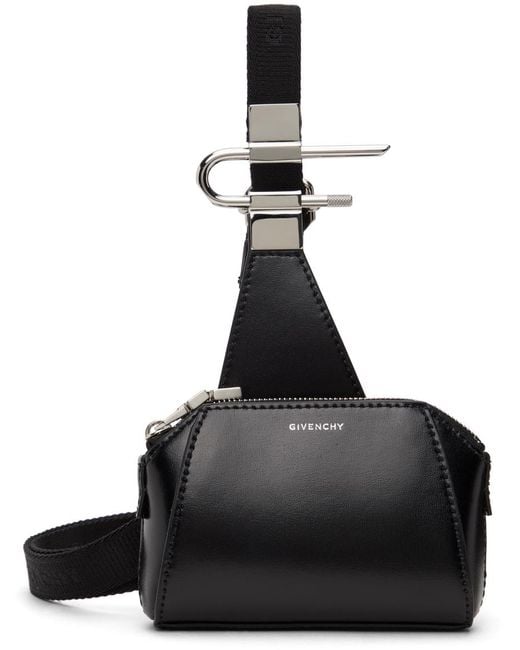 Givenchy Black Mini Antigona U Crossbody Bag for men