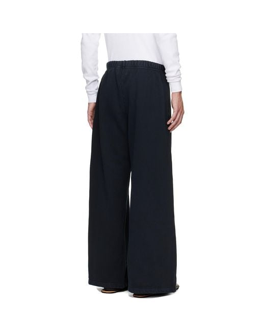 Les Tien Blue Heavyweight Party Sweatpants for men