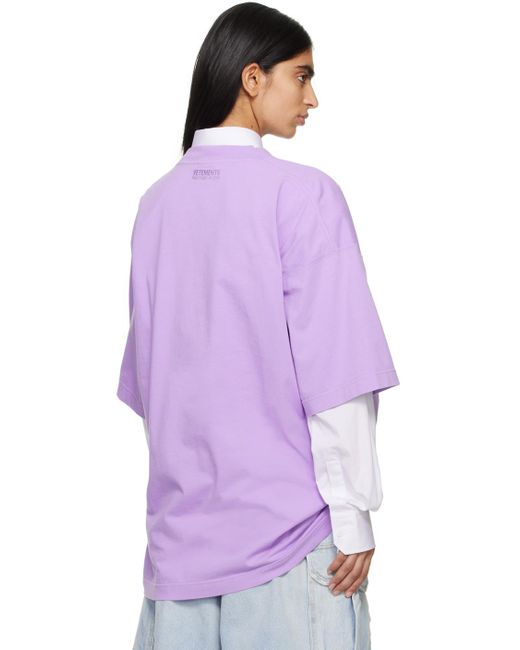 Vetements パープル Flying Unicorn Tシャツ Purple