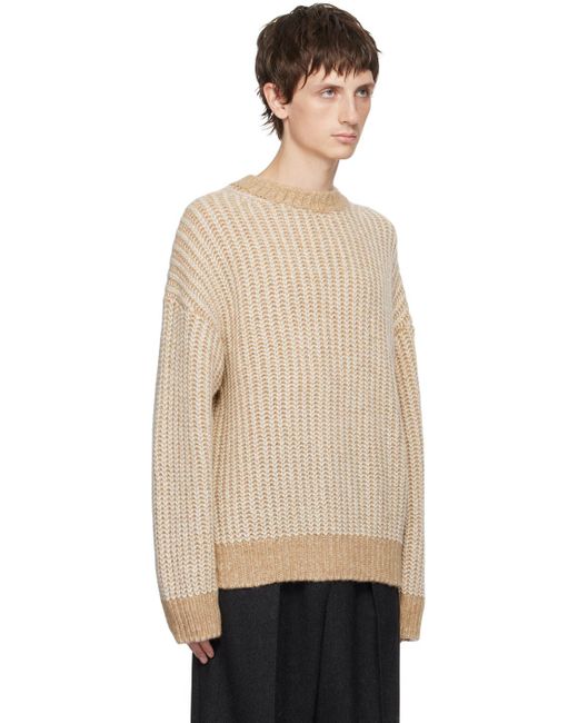 Filippa K Natural Beige Twotone Sweater for men