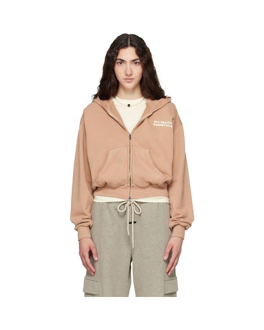 Fear Of God Brown Tan Full Zip Hoodie