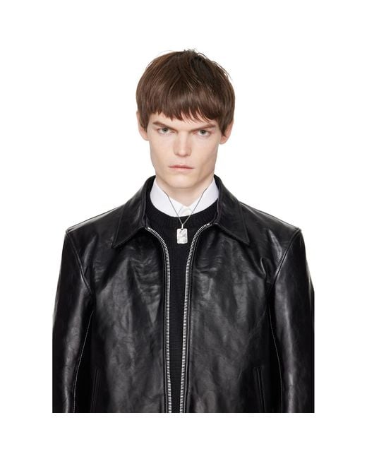Yohji Yamamoto Metallic Devil & Angel Plate Pendant Necklace for men