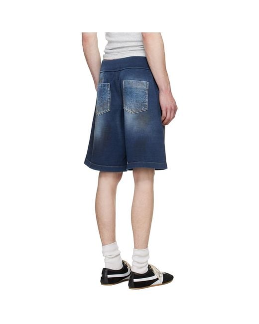 DSquared² Blue Knit Shorts for men