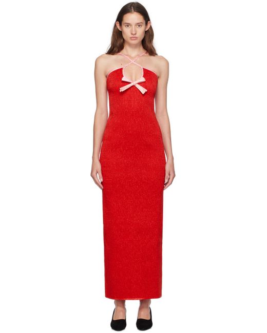 Super Yaya Red Ssense Exclusive Alexa Maxi Dress