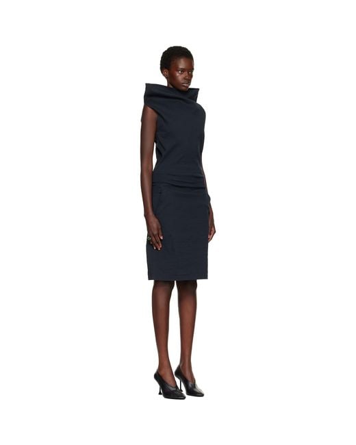Issey Miyake Blue Allow Midi Dress