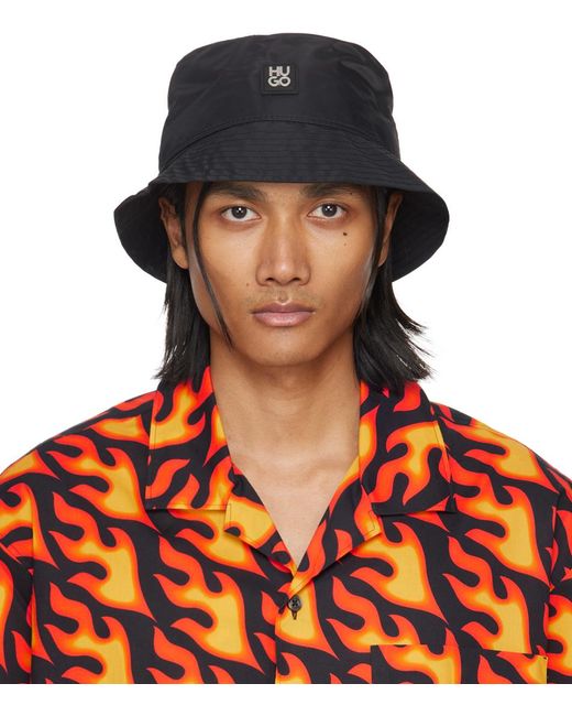 メンズ HUGO ロゴパッチ バケットハット Multicolor