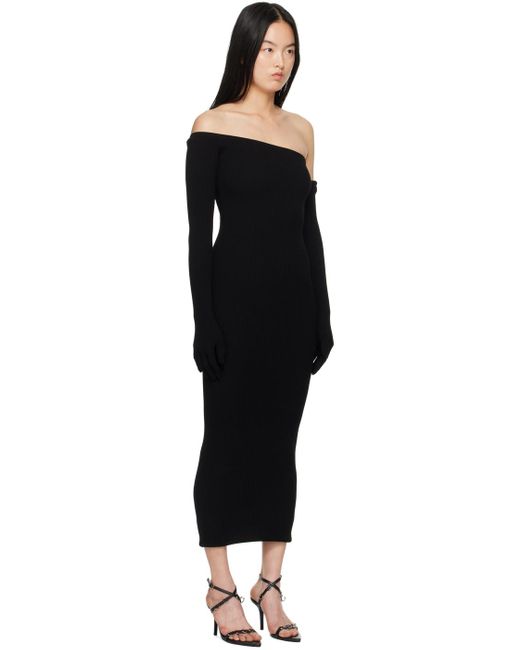 Robe longue noire à col asymétrique - très gaultier Jean Paul Gaultier en coloris Black