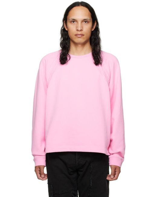Acne Pink Tape Sweatshirt for men