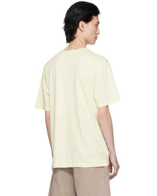 T-shirt jaune à encolure arrondie Lemaire pour homme en coloris Multicolor