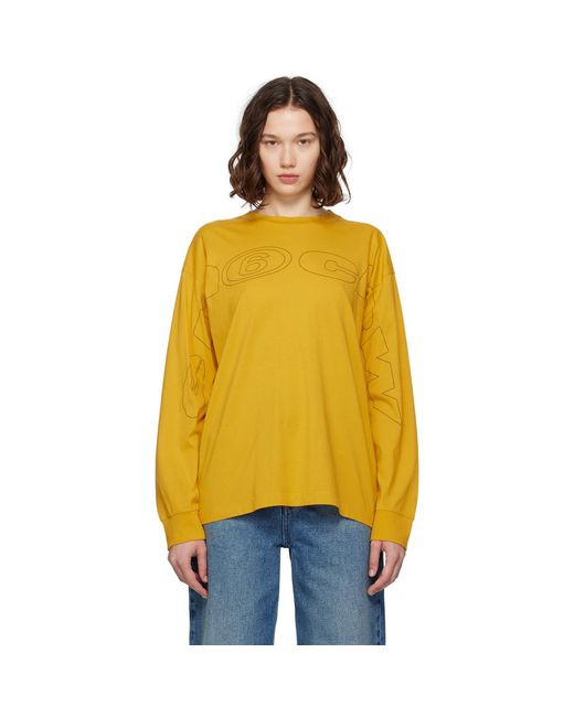 MM6 by Maison Margiela Yellow Long Sleeve T-Shirt