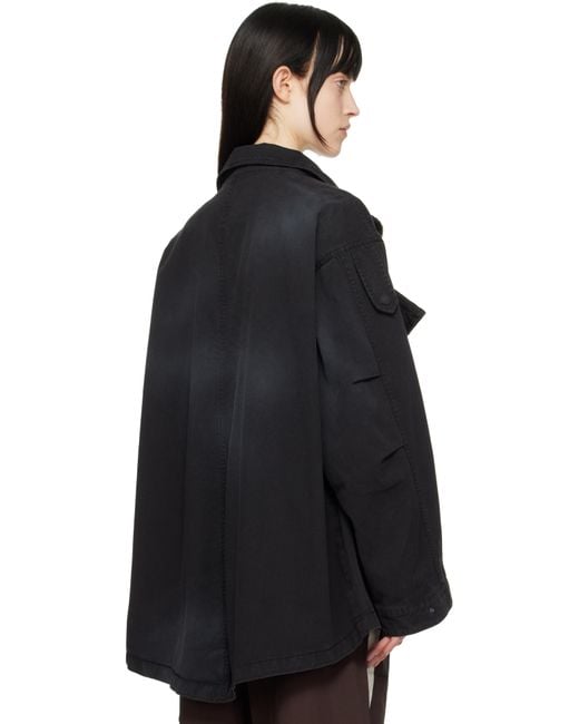 OPEN YY Cargo Pocket Field Jacket in Black | Lyst