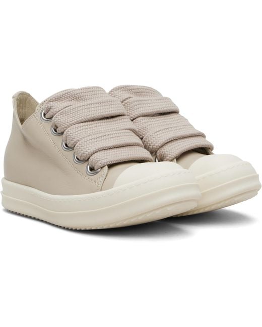 Rick Owens Black Jumbolace Low Sneakers