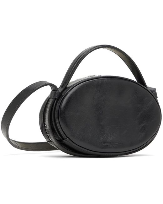 Alexander Wang Black Dome Small Crackle Leather Crossbody Bag for men