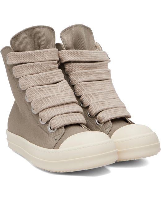 Rick Owens Natural Taupe Tower Jumbolace Sneaks Sneakers for men